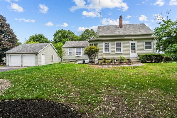 Attached, Backyard, Detached Garage, Exterior, Facade, Cape Cod
