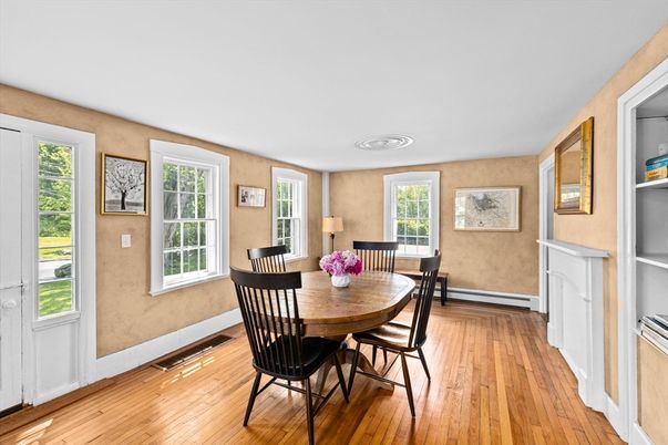 Dining room, Interior, Wood Texture Flooring
