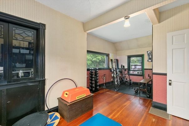 Fitness Equipment, Interior, Wood Texture Flooring