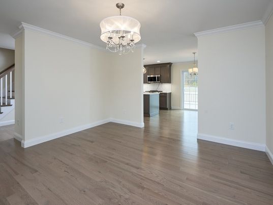 Chandelier, Empty room, Interior, Kitchen, Wood Texture Flooring