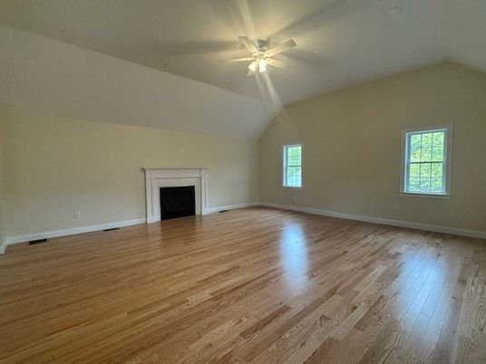 Empty room, Fireplace, Interior, Wood Texture Flooring