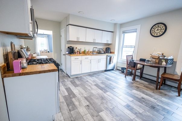 Interior, Kitchen, Wood Texture Flooring