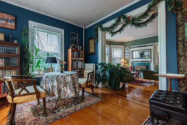 Fireplace, Interior, Wood Texture Flooring
