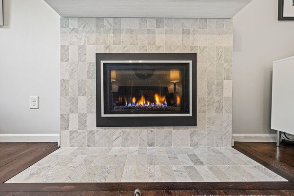 Fireplace, Interior, Wood Texture Flooring