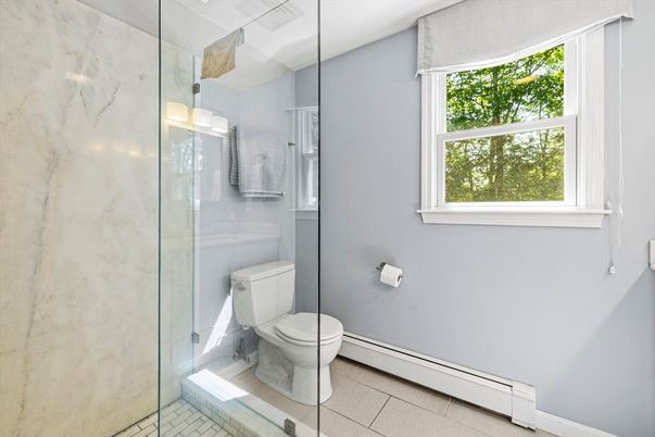Bathroom, Glass Shower, Interior, Marble Walls