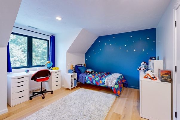 Bedroom, Home Office, Interior, Recessed Lighting, Wood Texture Flooring
