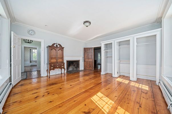 Empty room, Fireplace, Interior, Wood Texture Flooring