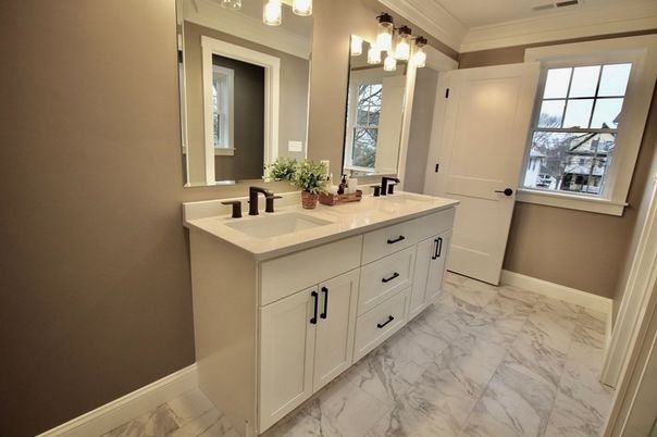 Bathroom, Dual Sink Vanities, Interior, Marble