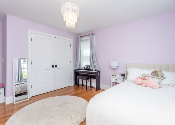 Bedroom, Chandelier, Interior, Piano, Wood Texture Flooring