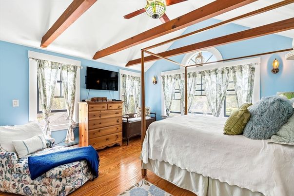 Bedroom, Interior, Wooden Beams, Wood Texture Flooring
