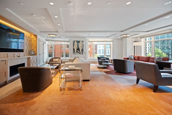 Fireplace, Interior, Living room, Recessed Lighting
