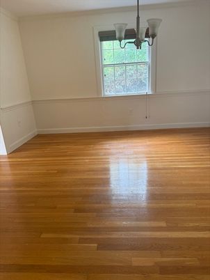 Chandelier, Empty room, Interior, Wood Texture Flooring