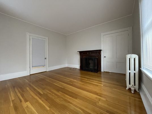 Empty room, Fireplace, Interior, Wood Texture Flooring