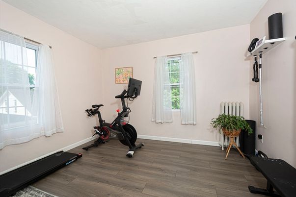 Fitness Equipment, Interior, Wood Texture Flooring