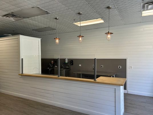 Interior, Kitchen, Pendant Lights, Wood Texture Flooring