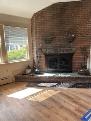 Fireplace, Interior, Stone Walls, Wood Texture Flooring