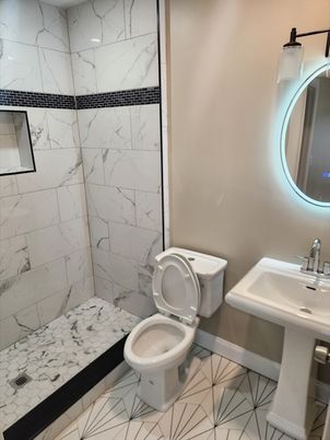Bathroom, Interior, Marble Walls