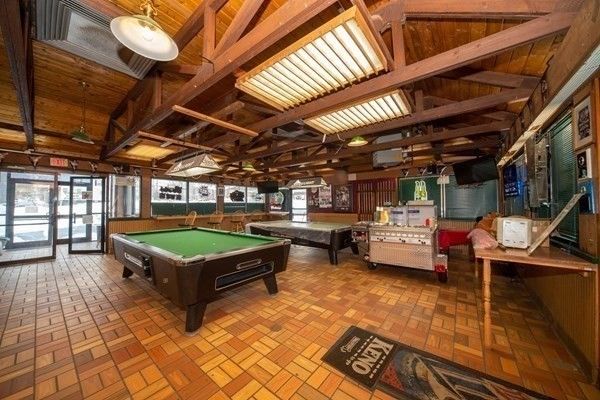 Billiard Table, Game Room, Interior, Wooden Beams, Wooden Ceilings