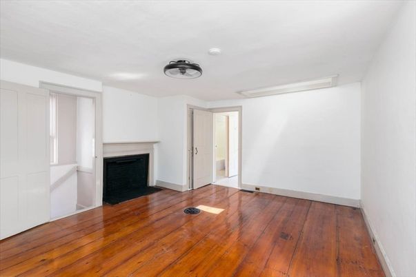 Empty room, Fireplace, Interior, Wood Texture Flooring