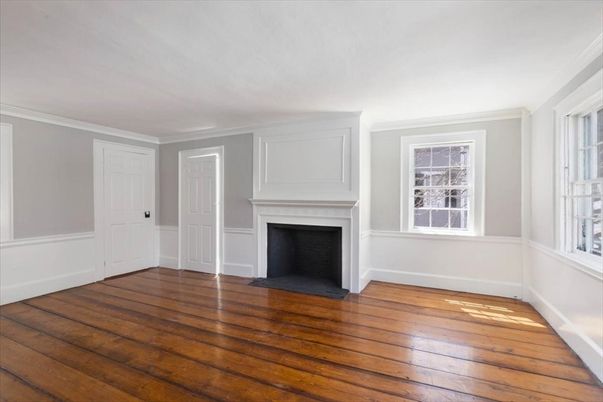 Empty room, Fireplace, Interior, Wood Texture Flooring