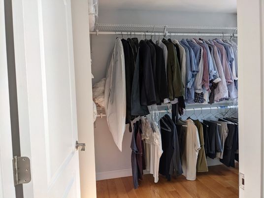 Interior, Walk-in Closets, Wood Texture Flooring