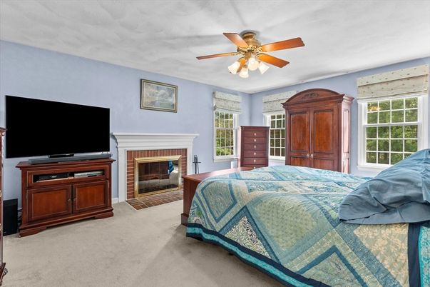 Bedroom, Fireplace, Interior