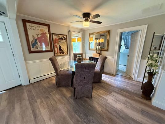 Dining room, Interior, Wood Texture Flooring