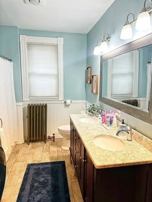 Bathroom, Dual Sink Vanities, Interior, Wood Texture Flooring