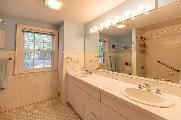 Bathroom, Dual Sink Vanities, Glass Shower, Interior