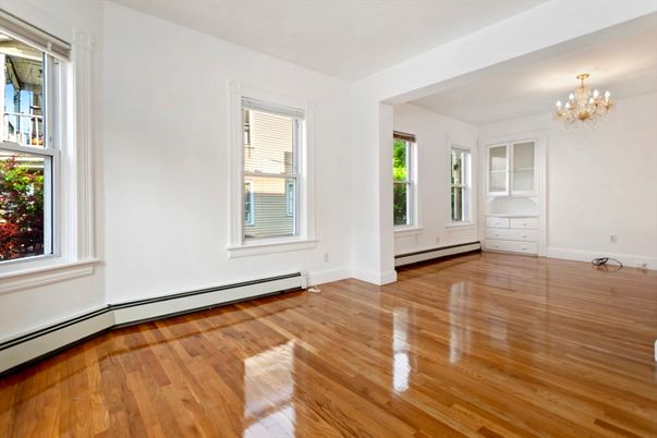 Chandelier, Empty room, Interior, Wood Texture Flooring