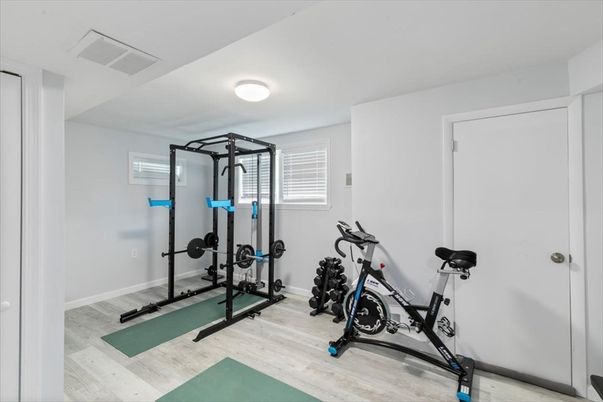 Fitness Equipment, Interior, Wood Texture Flooring