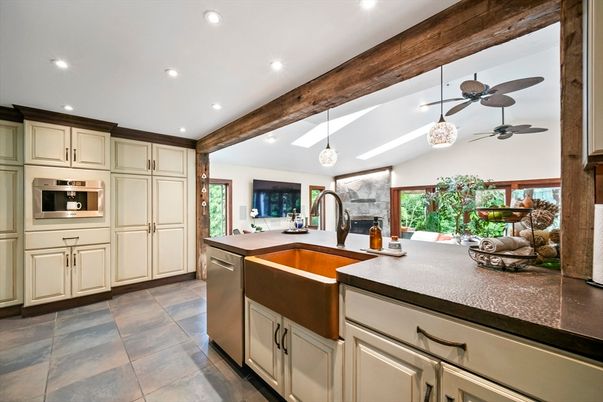 Interior, Kitchen, Pendant Lights, Recessed Lighting, Stainless Steel Appliances
