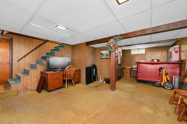 Home Office, Interior, Recessed Lighting, Wooden Walls