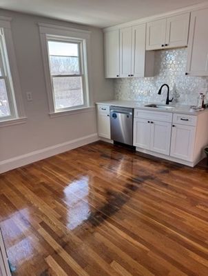 Interior, Kitchen, Wood Texture Flooring