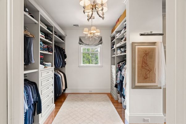 Chandelier, Interior, Walk-in Closets, Wood Texture Flooring