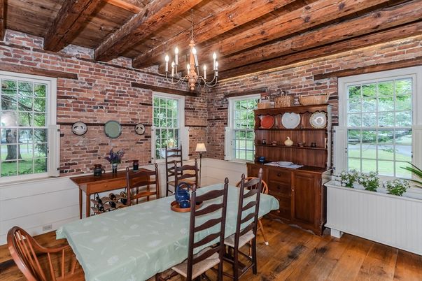 Chandelier, Dining room, Interior, Stone Walls, Wooden Beams, Wooden Ceilings, Wood Texture Flooring