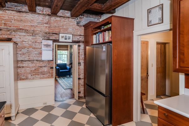 Interior, Stone Walls, Wooden Beams, Wood Texture Flooring