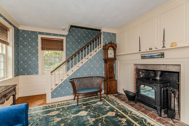 Fireplace, Interior, Wood Texture Flooring