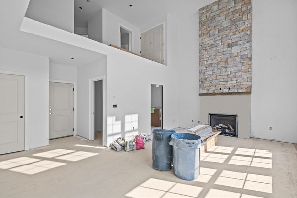 Fireplace, Interior, Stone Walls