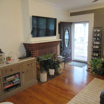 Fireplace, Interior, Wood Texture Flooring