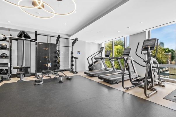 Fitness Equipment, Gym, Interior, Recessed Lighting