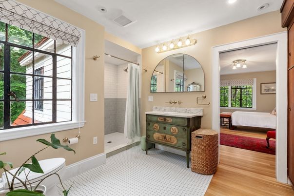 Bathroom, Bedroom, Interior, Recessed Lighting, Wood Texture Flooring