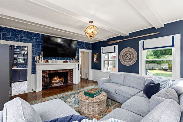 Fireplace, Interior, Living room, Wood Texture Flooring