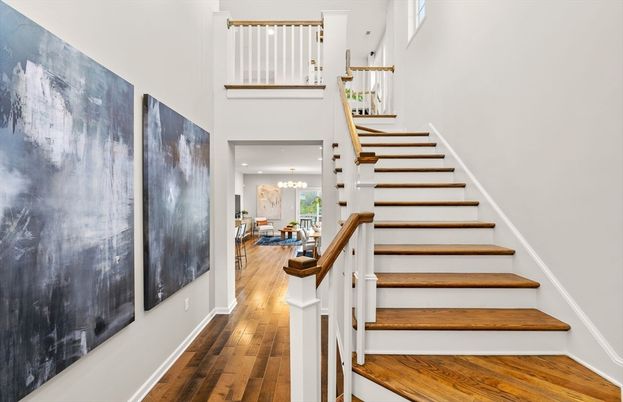 Chandelier, Interior, Recessed Lighting, Wood Texture Flooring