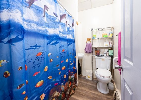 Bathroom, Interior, Wood Texture Flooring