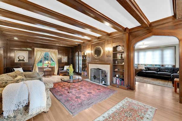 Fireplace, Interior, Living room, Wooden Beams, Wood Texture Flooring, Wooden Walls