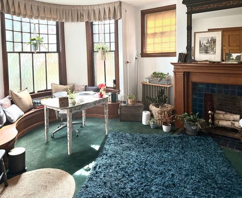 Fireplace, Home Office, Interior