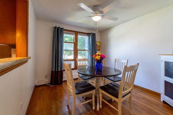 Dining room, Interior, Wood Texture Flooring