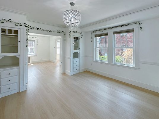 Chandelier, Empty room, Interior, Wood Texture Flooring