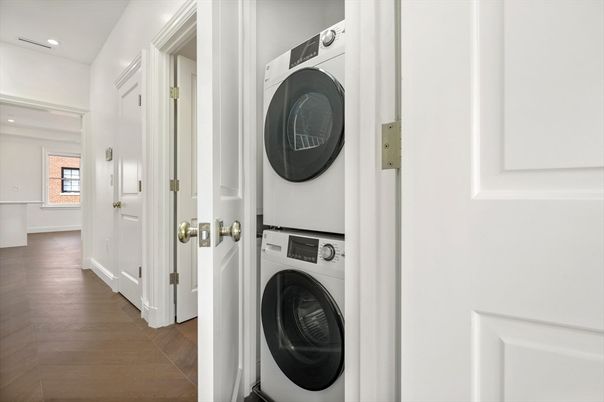 Interior, Recessed Lighting, Utility Closets, Washer, Wood Texture Flooring